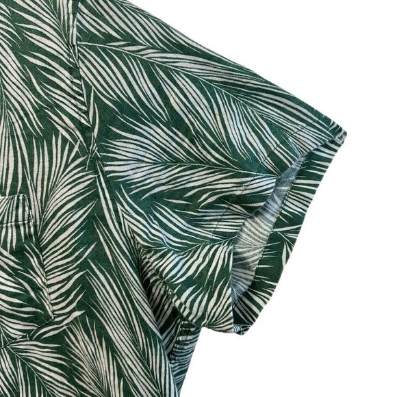 J.Crew linen cotton xl Tropical Hawaiian Down Shirt - Cotton, Short Sleeves - Picture 5 of 14